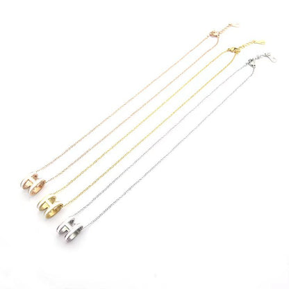 HN017  Letter Pendant Necklace Jewelry