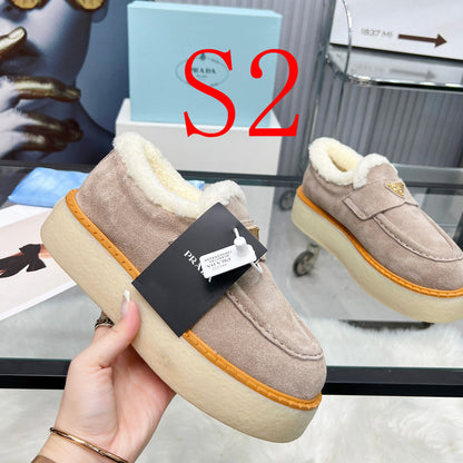 BPS14 Wool Women 35-42 Leather Shoes with box