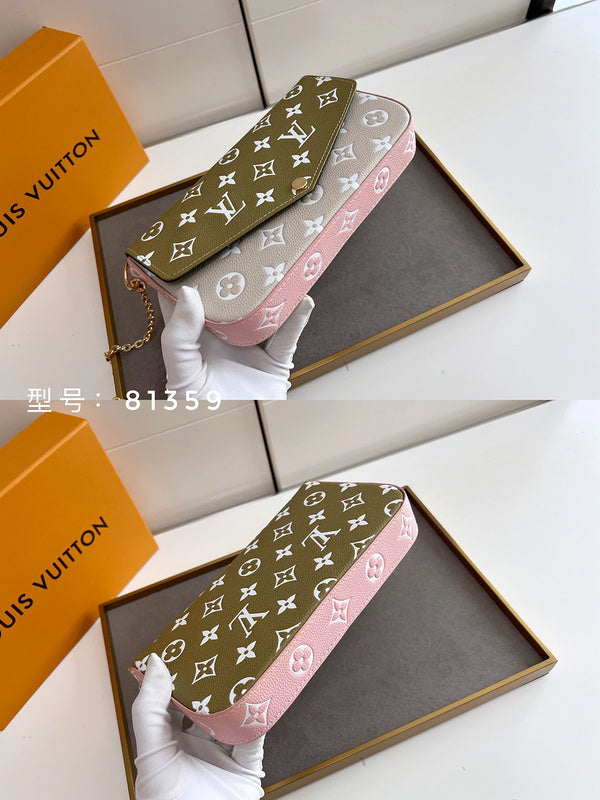 LLP45 Bag 21-12-3CM Wallet leather bag High Quality with box