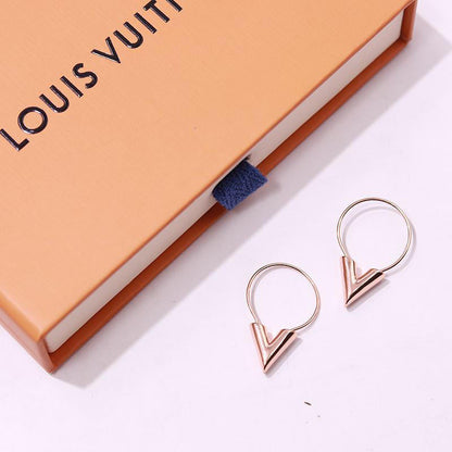 LVE11 Classic Ring Earrings for women 316L steel and gold plated top quality   Jewelry