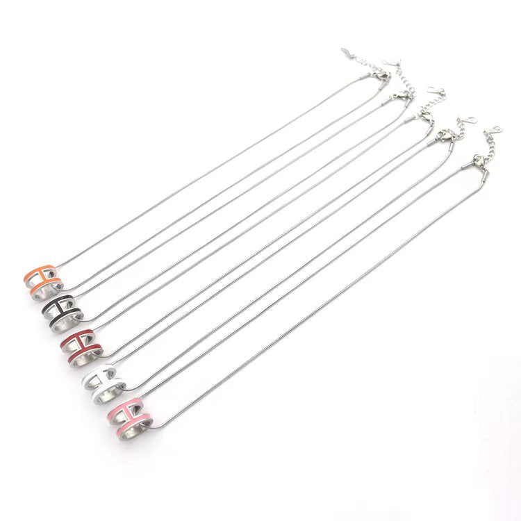 HN016  Letter Pendant Necklace Jewelry