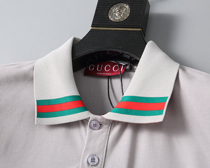 GUC056 Men's short sleeved lapel polo shirt clothing