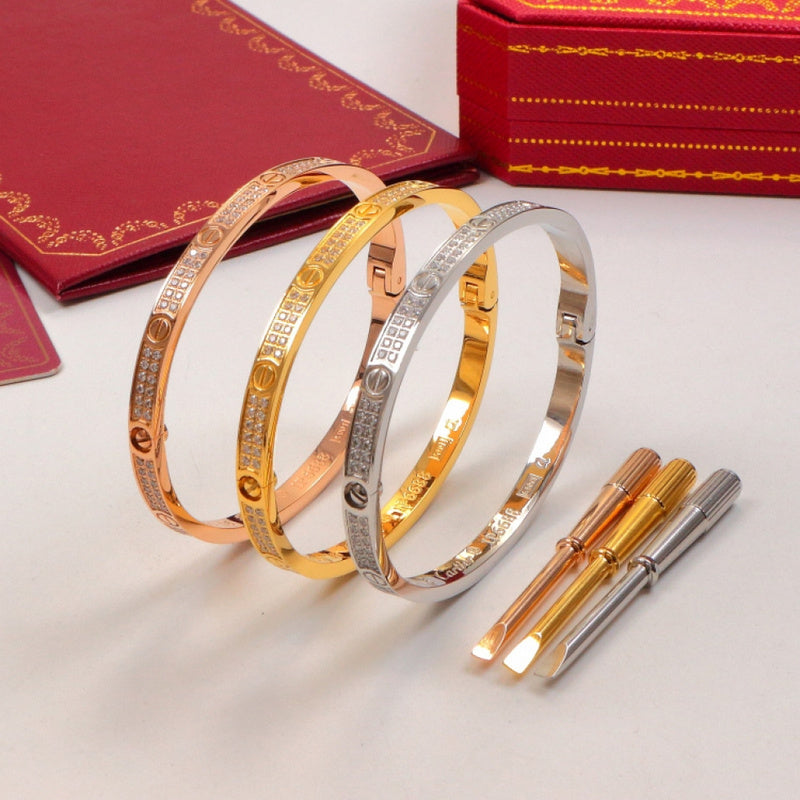 CAB46 316L steel and 18K gold plated  brand Bracelet  bangle jewelry bangle for gift