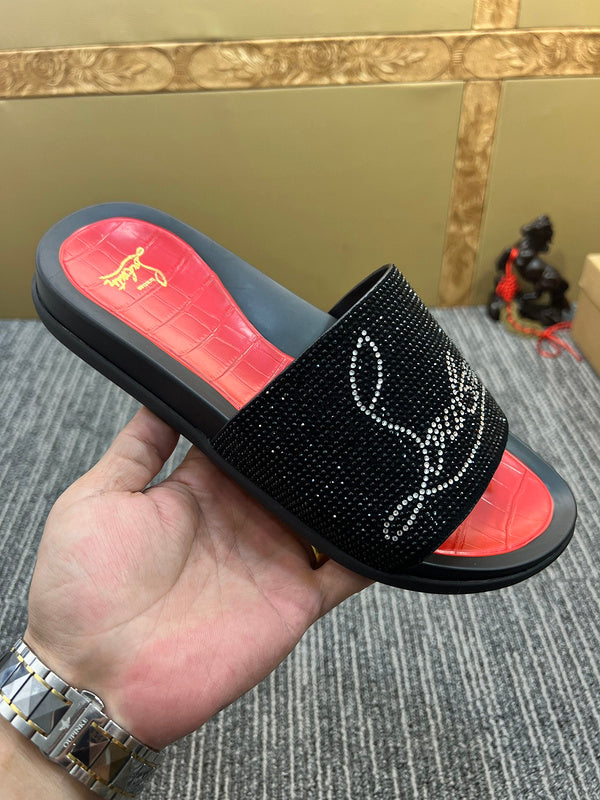 YCL10 Leather Man slippers  shoes High quality with box