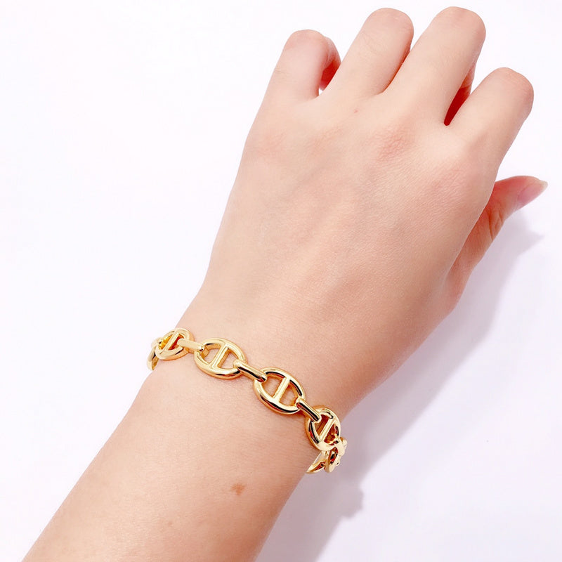 HB45 Bracelet 316L steel plating gold Bangle Jewelry