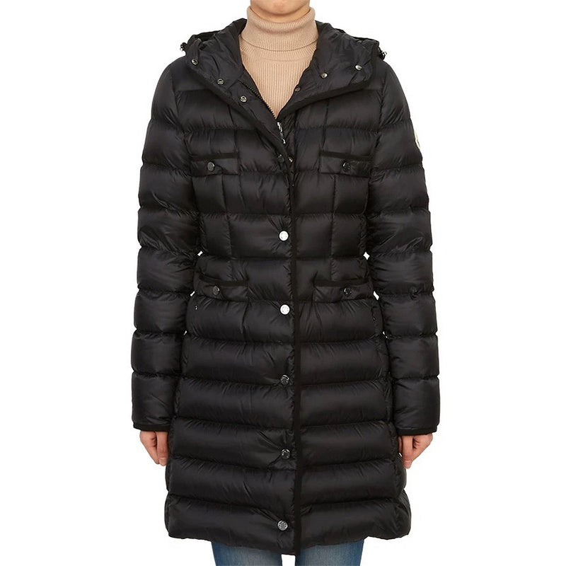 042058   Women's mid-length slim-fit hooded down jacket