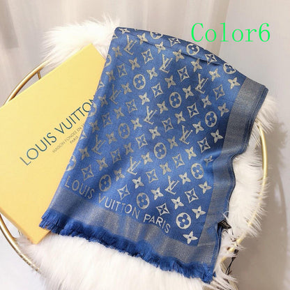 LSC2 Silk cotton 70-180CM scarf Can choose box