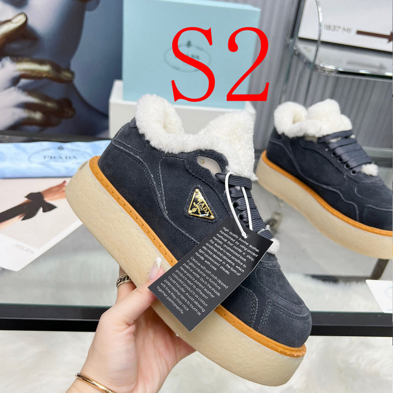 BPS17 Wool Women 35-42 Leather Shoes with box