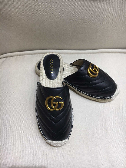 TGS1 Leather Fisherman slipper  shoes with packing