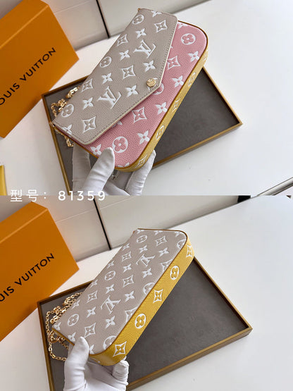 LLP45 Bag 21-12-3CM Wallet leather bag High Quality with box