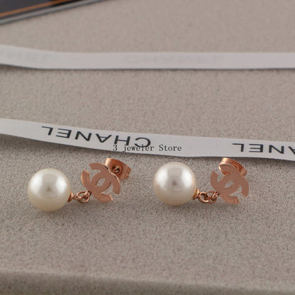 CHE3 man-made Pearl Earrings women earring gift  Jewelry