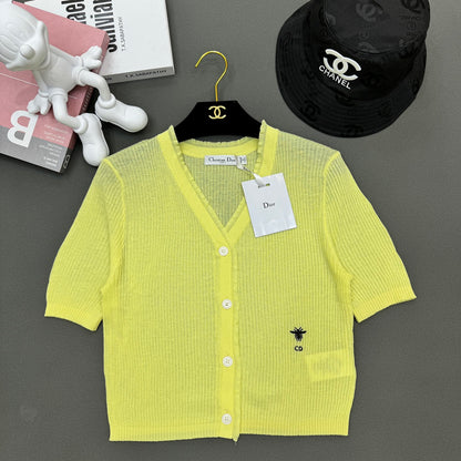 DIC022  Spring and summer new V-open short sleeve   Clothes