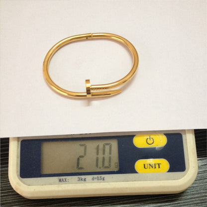 CAB12 bangle 316L steel with 18K gold plated women size or man size  Jewelry