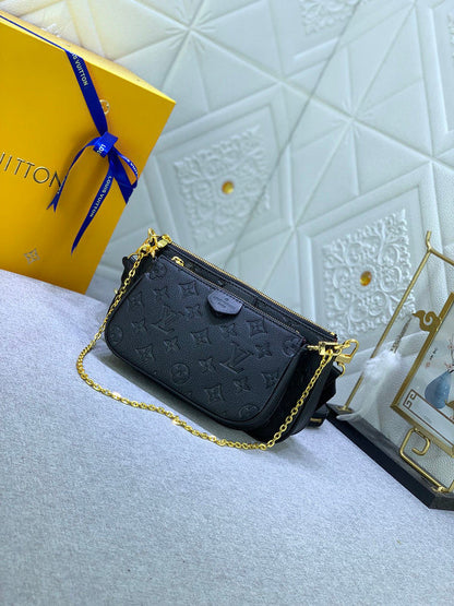 GLP041 High quality Leather 24×13×4.5CM 19.5×11×4CM 9.5×2CM Bag