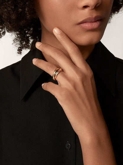 J109  Simple and generous three-ring ring jewelry