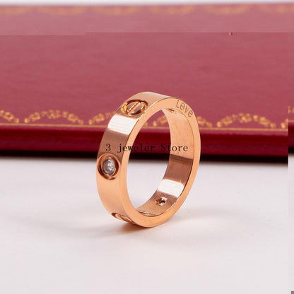 CAR23 Classic LOVE 6MM ring for lover  Jewelry