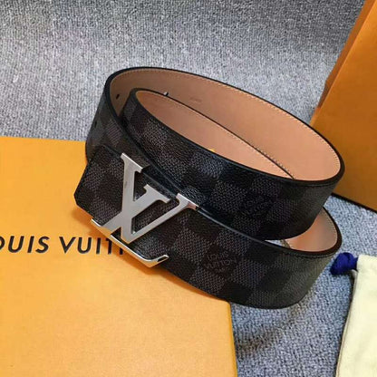 LVBL1 wide 3.8cm real leather women Belt with packing