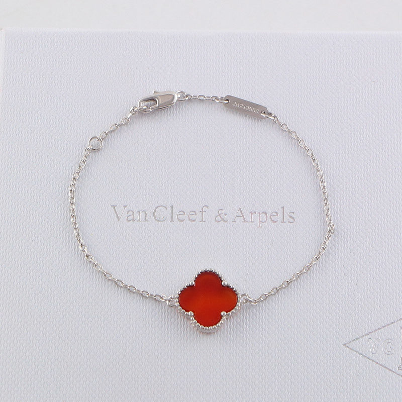 VAB1 4 Clover Bracelet single flower steel braceletabout 17cm+4cm extra   Jewelry