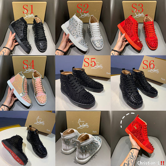 HCLS7 Women and Men casual Leather Shoes 35-47 With Box