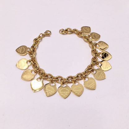 TB47 Bracelet 316L steel plating gold Bangle Jewelry