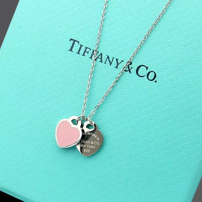 TN023  Women's heart-shaped stainless steel necklace jewelry