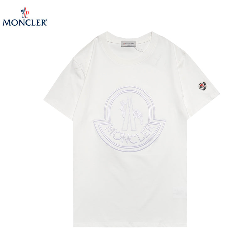 MOC30  Men's and women's classic embroidered short T-shirt