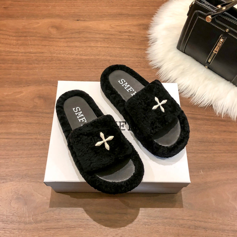 MSS2 Leather slippers Women shoes 35-40 With box