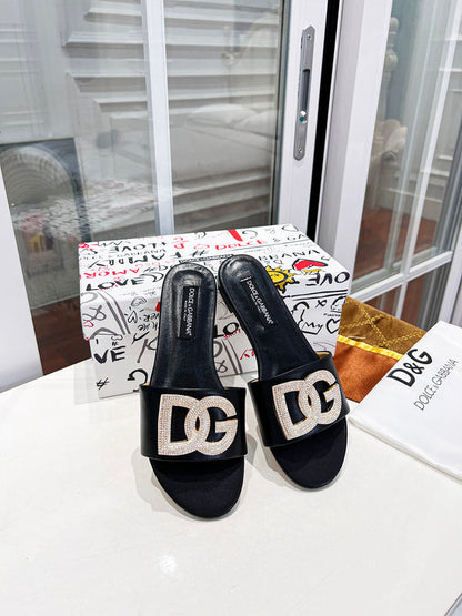 DGS2 Slippers Women Leather shoes 35-42 With box