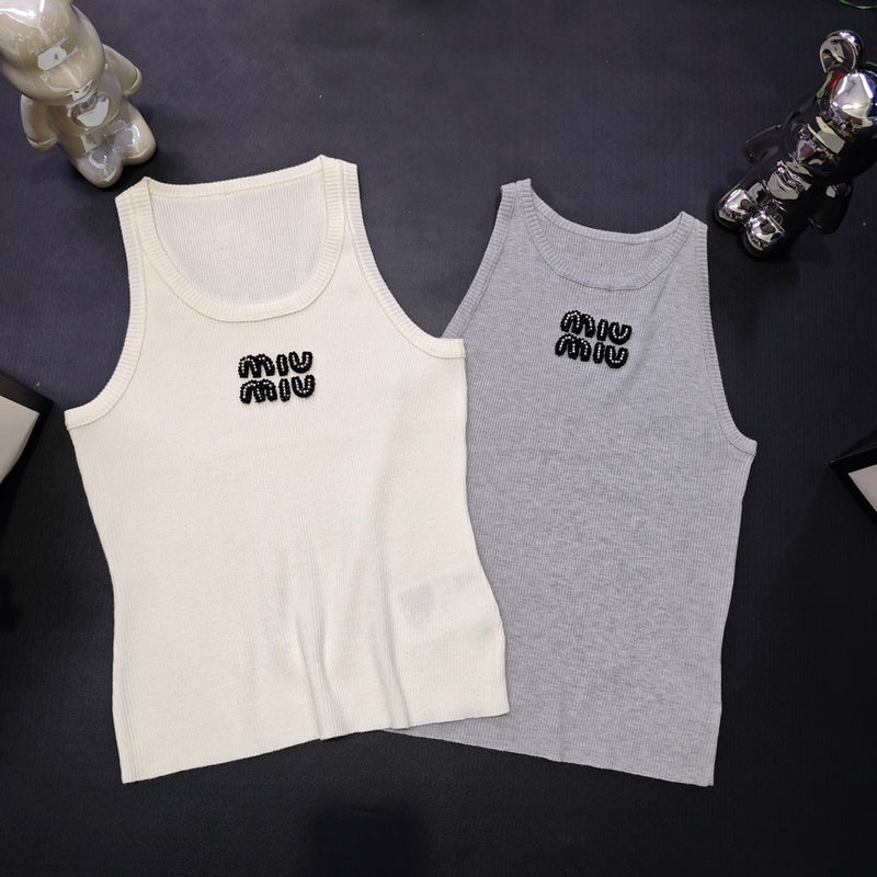 MIC22  New beaded tank tops clothes