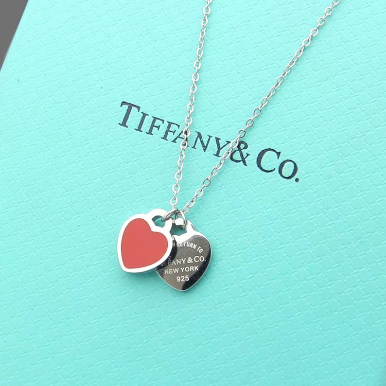 TN023  Women's heart-shaped stainless steel necklace jewelry