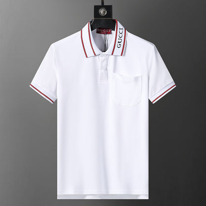 GUC059 Men's short sleeved lapel polo shirt clothing