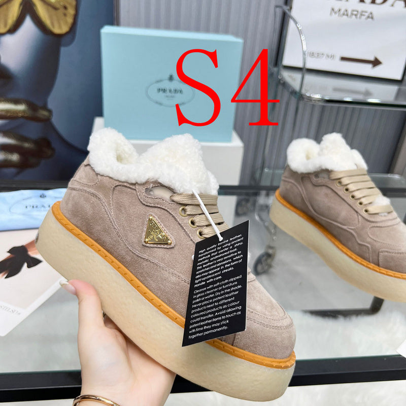 BPS17 Wool Women 35-42 Leather Shoes with box