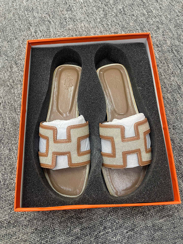 MHS16 Leather slippers Women shoes 35-40 With box