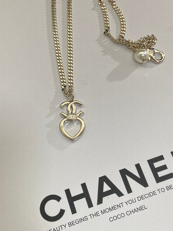 CHN90 Star double C hollow love necklace jewelry