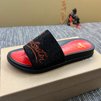 YCL10 Leather Man slippers  shoes High quality with box