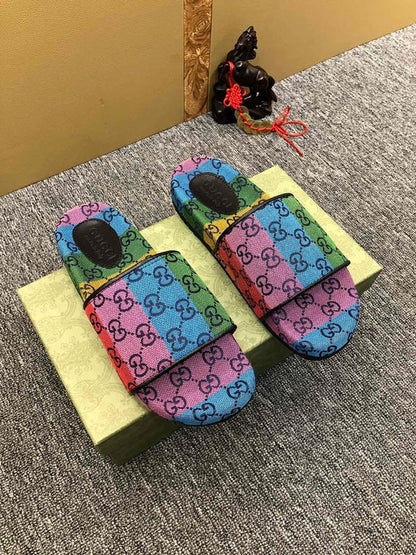 YGS12 shoes man and women slippers with all packaging