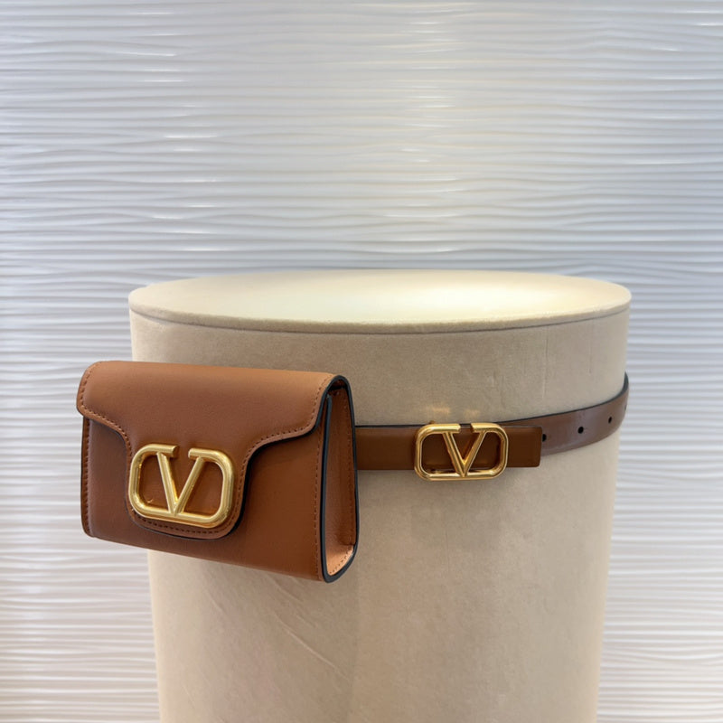 LYP2 Leather Bag 12.5-8.5CM Belt About 100CM Pocket Bags