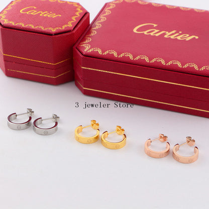 CAE8 high quality 316L steel Gold Plated earring studs for women  Jewelry