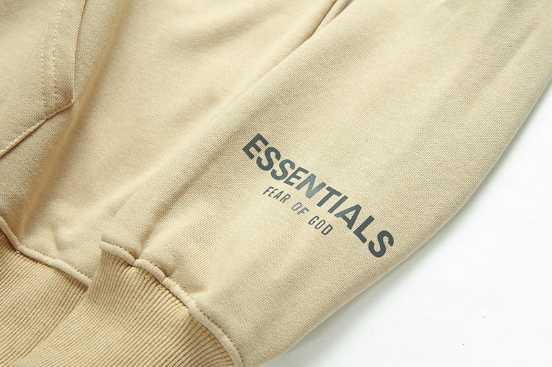 ESC5  Three-dimensional laminated letter LOGO pure cotton terry hooded sweatshirt