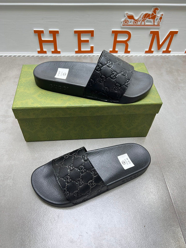 YGS07 Women and Man Leather Slippers 36-45 Shoes with Box