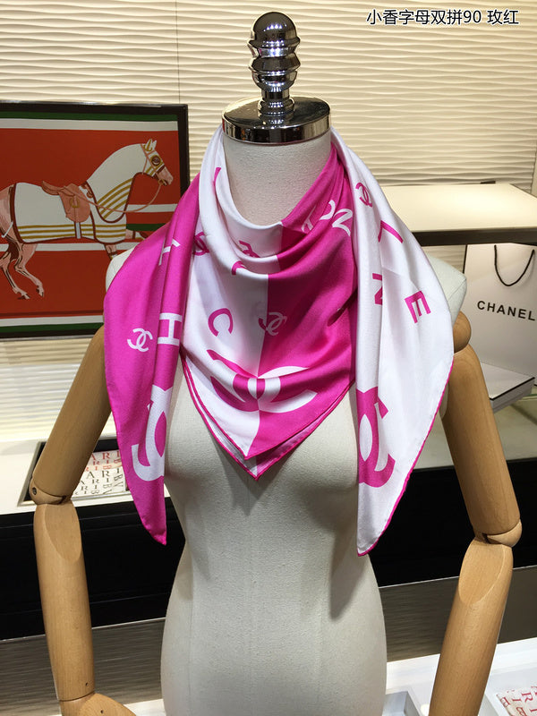 XCC24 Silk satin 90-90CM scarf