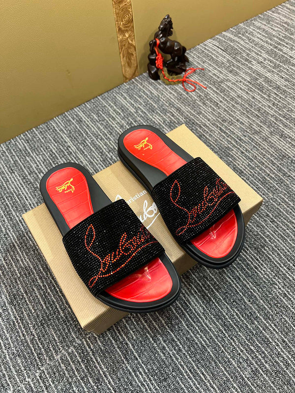 YCL10 Leather Man slippers  shoes High quality with box