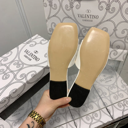 MVS12 Leather slippers Women  shoes 35-40 With box