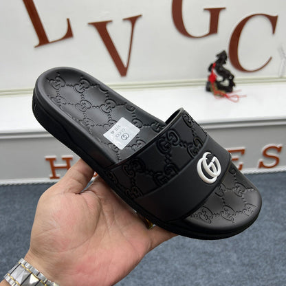 YGS09 Man Leather Slippers 38-45 Shoes with Box