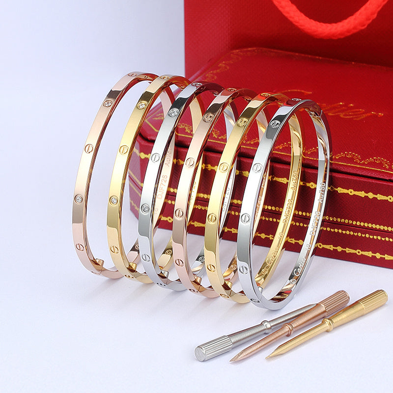 CAB56 Brand bangle LOVE screw bracelet with screwdriver classic bangle  Jewelry