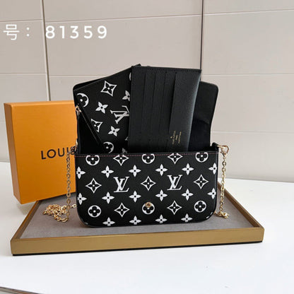 LLP45 Bag 21-12-3CM Wallet leather bag High Quality with box